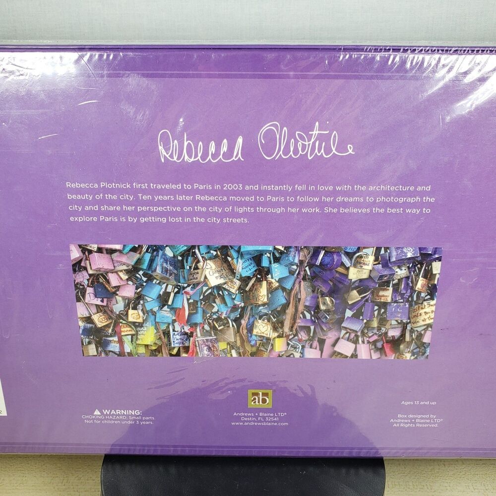 Andrews + Blaine LTD, #2844 Paris Love Locks Panorama Puzzle, 1000 Pieces New - Picture 13 of 16